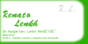 renato lenkh business card
